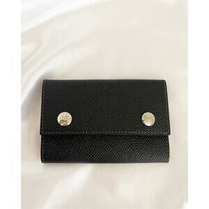 HIROAN Alpina Leather Key Case Black Pebbled
